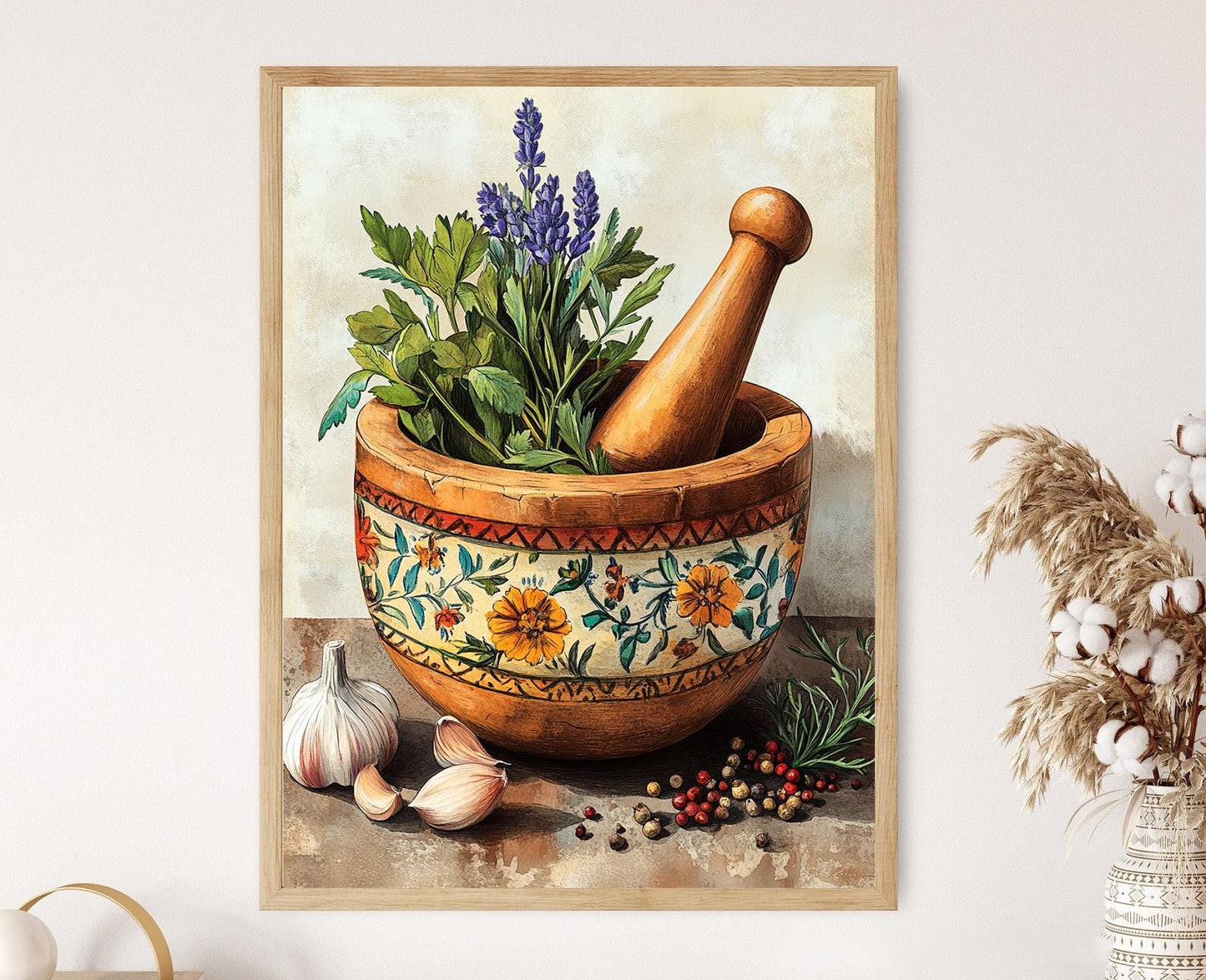 Affiche Mortier et Pilon Talavera – Art de Cuisine Mexicaine