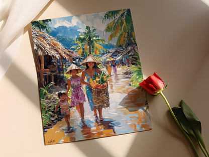 Affiche Village Filippin Rustique – Impression Artistique Culturelle