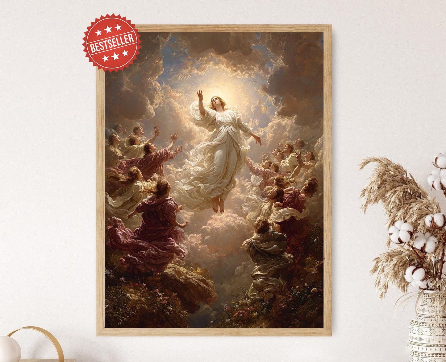Affiche de l'Assomption de Marie – Poster avec Robes Flottantes et Chœur Céleste