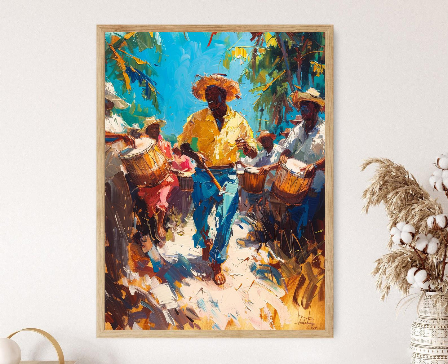 Affiche Garifuna – Impression artistique vibrante d'Afro-Caribéens