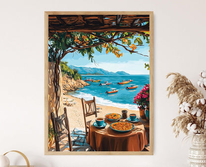 Affiche Chilaquiles – Poster Art de la Côte Mexicaine avec Vue sur Mazatlán