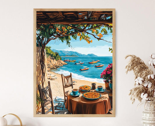 Affiche Chilaquiles – Poster Art de la Côte Mexicaine avec Vue sur Mazatlán