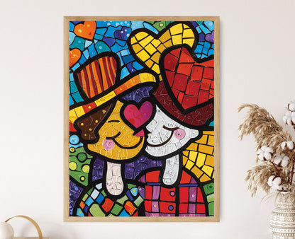 Affiche Pop Art Abstraite – Impression Éclatante aux Couleurs Audacieuses