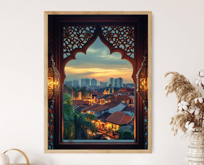 Affiche Peranakan – Imprimé artistique des shophouses de George Town