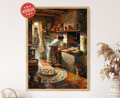 Affiche Cuisine Mexicaine Rustique – Décor d'Art pour Restaurant