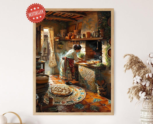 Affiche Cuisine Mexicaine Rustique – Décor d'Art pour Restaurant