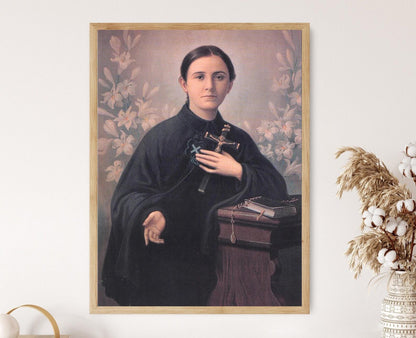 Affiche St. Gemma Galgani – Poster Art Devotionnelle Catholique