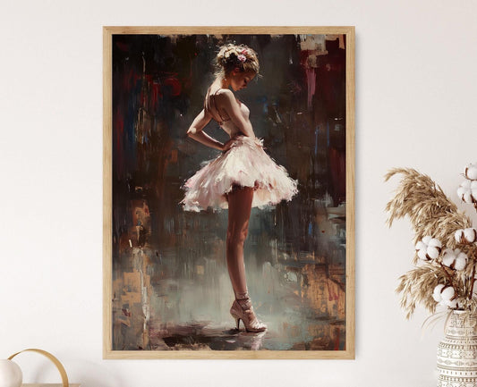 Affiche Danseuse de Ballet – Illustration Élégante de Ballerine