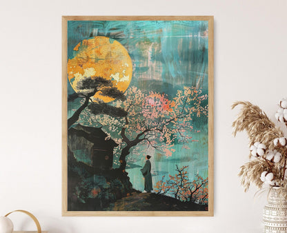 Affiche Art Japonais – Impression de Jardin Serein, Design Authentique