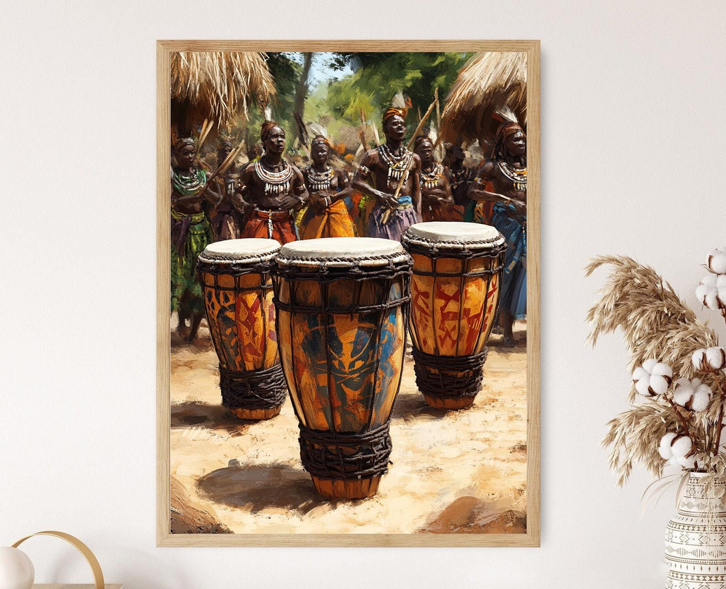 Affiche Tambours du Cameroun – Art traditionnel de musique et danse africaine