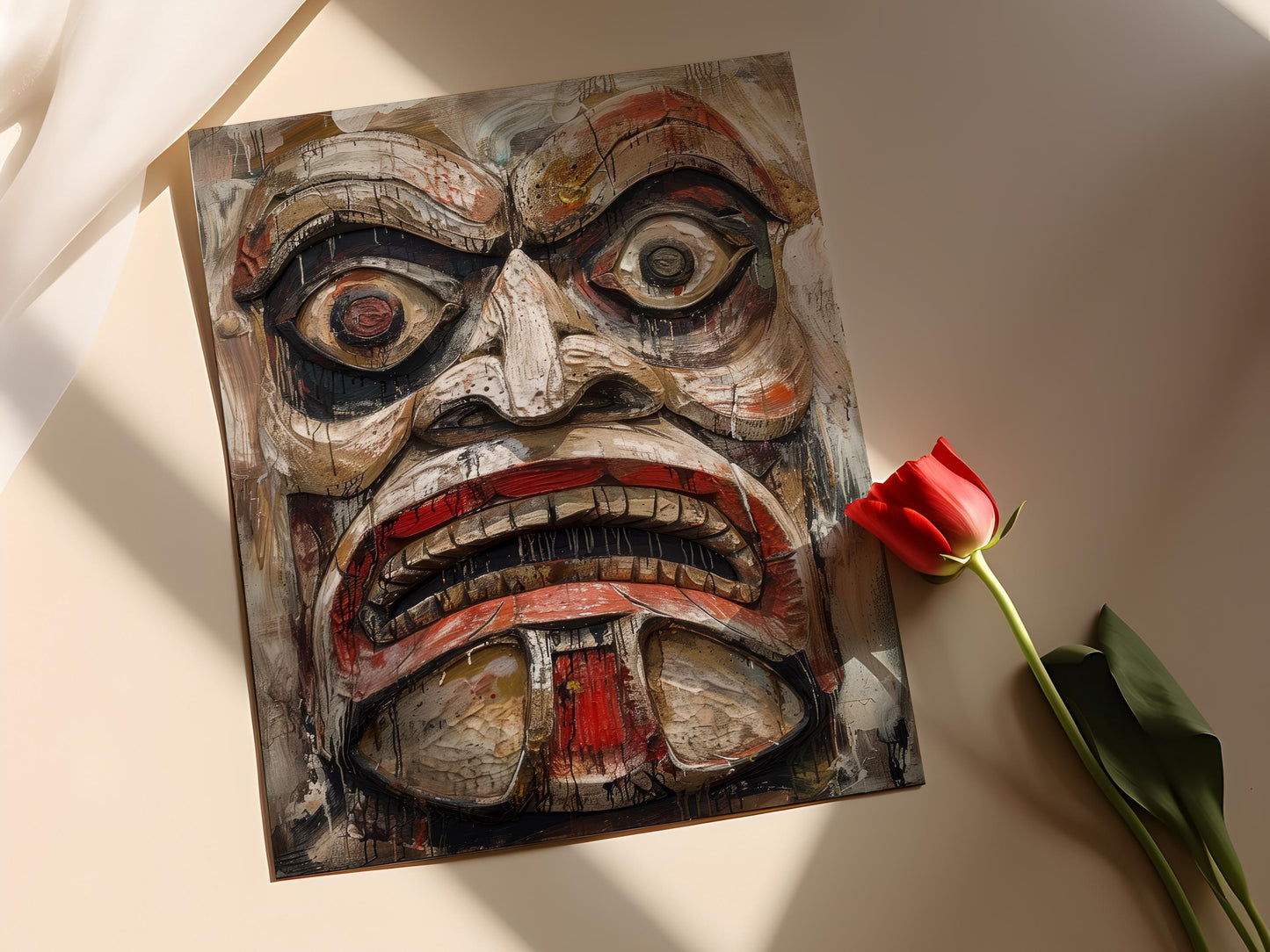 Affiche Masque Haida – Poster Art Tribal du Pacifique Nord