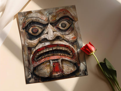 Affiche Masque Haida – Poster Art Tribal du Pacifique Nord