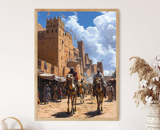 Affiche de Tombouctou – Poster Caravane du Mali et Marché Africain