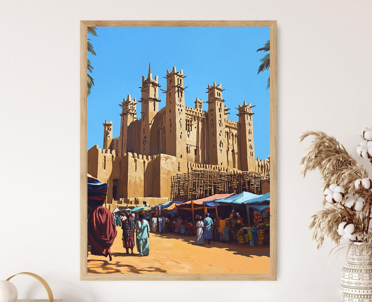Affiche Mosquée de Djenné – Poster Architecture en terre crue du Mali