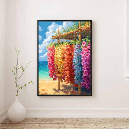 Affiche Hawaïenne – Poster Fleurs Tropicales et Orchidées