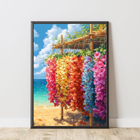 Affiche Hawaïenne – Poster Fleurs Tropicales et Orchidées
