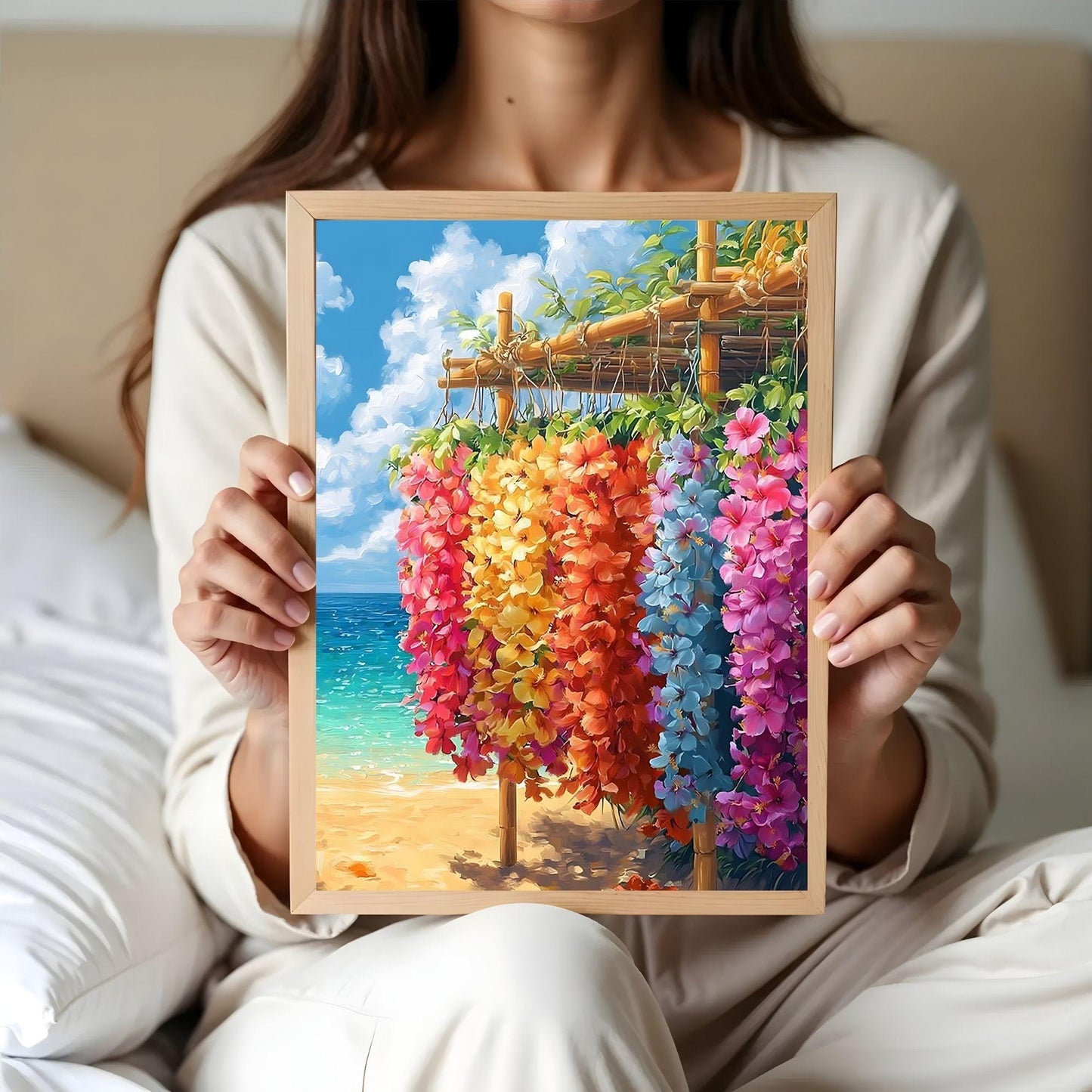 Affiche Hawaïenne – Poster Fleurs Tropicales et Orchidées