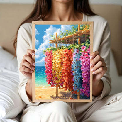 Affiche Hawaïenne – Poster Fleurs Tropicales et Orchidées