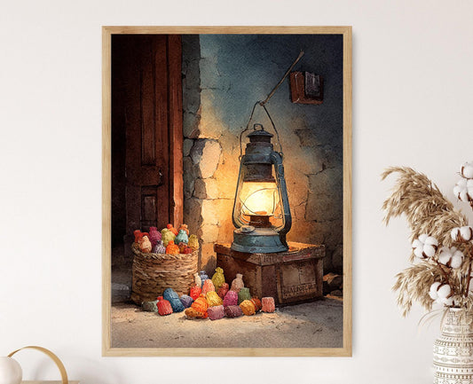 Affiche Huile Guatémaltèque – Toile Watercolor de Poupées Tracas