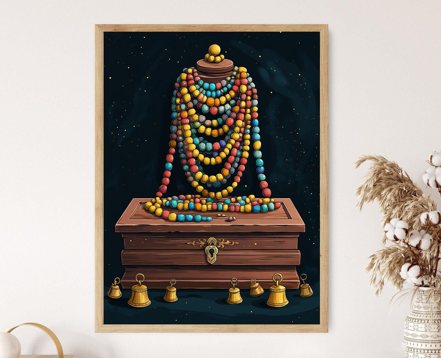 Affiche Mala Tibétaine – Illustration Art de Perles à Prier