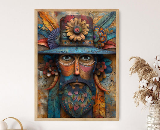 Affiche Art Populaire Porto-Ricain – Décor Culturel Vibrant