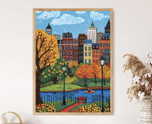 Affiche Boston – Poster Ville Vibrante et Édifices Historiques
