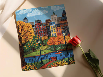 Affiche Boston – Poster Ville Vibrante et Édifices Historiques