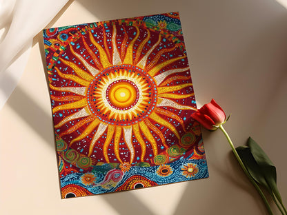 Affiche Aborigène Australienne – Poster Art du Soleil et de la Terre