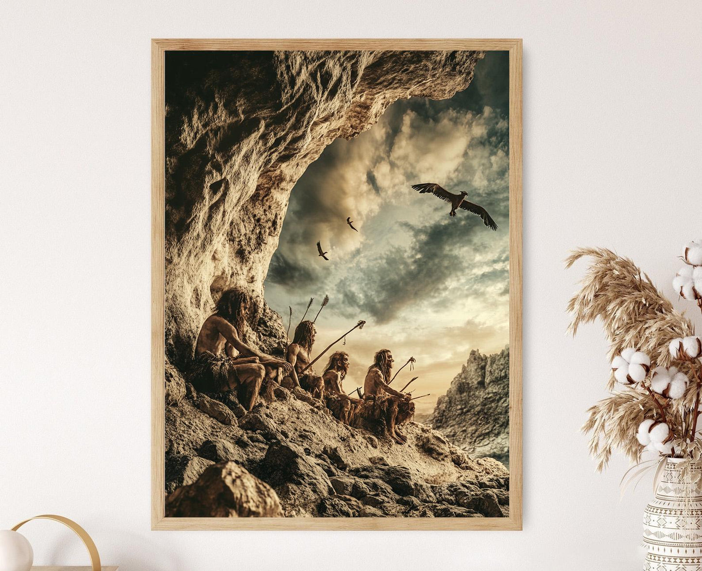 Affiche Art Préhistorique – Chasseurs et Cueilleurs, Survivalisme et Adaptation