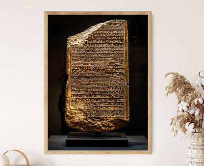 Affiche Tablette Cunéiforme – Art Ancien et Écriture Historique