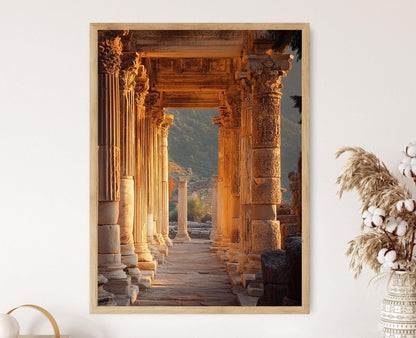 Affiche Temple d'Artémis – Impression artistique d'Éphèse au lever du jour