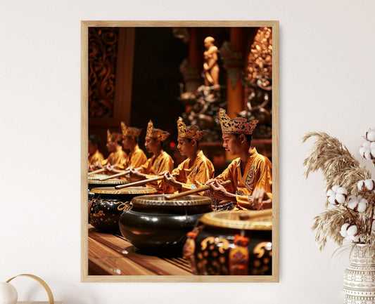 Affiche Orchestre Gamelan – Art mural de musique balinaise sur papier mat
