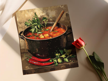 Affiche Soupe au Poivre Nigérian – Poster Décor de Cuisine Africaine