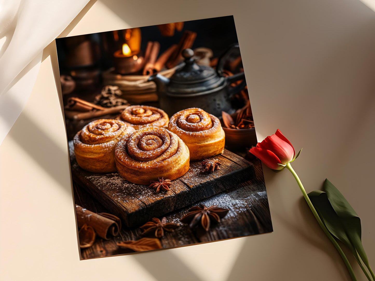 Affiche Pâtisserie Cannelle – Illustration Cozy pour Cuisine