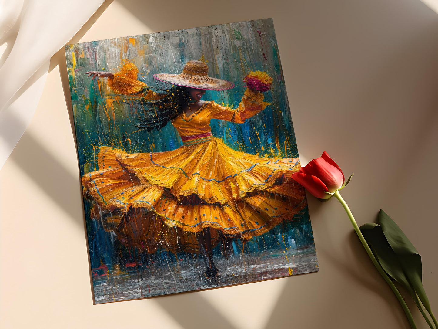 Affiche Bomba et Plena – Danse Colorée de la Culture Porto-Ricaine