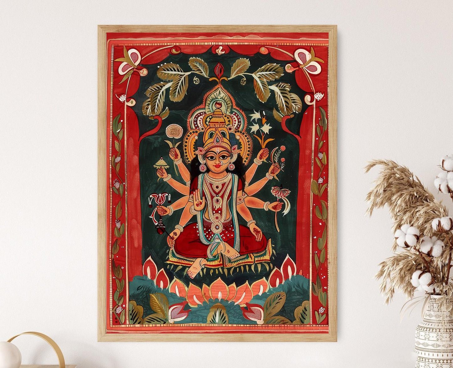 Affiche Patachitra Traditionnelle – Poster Art Mural Éthique à Offrir