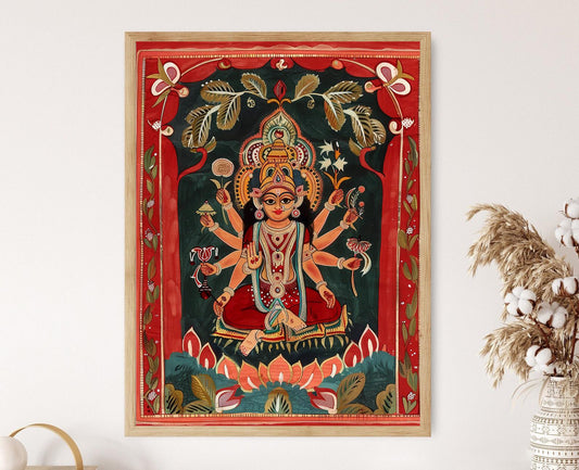 Affiche Patachitra Traditionnelle – Poster Art Mural Éthique à Offrir