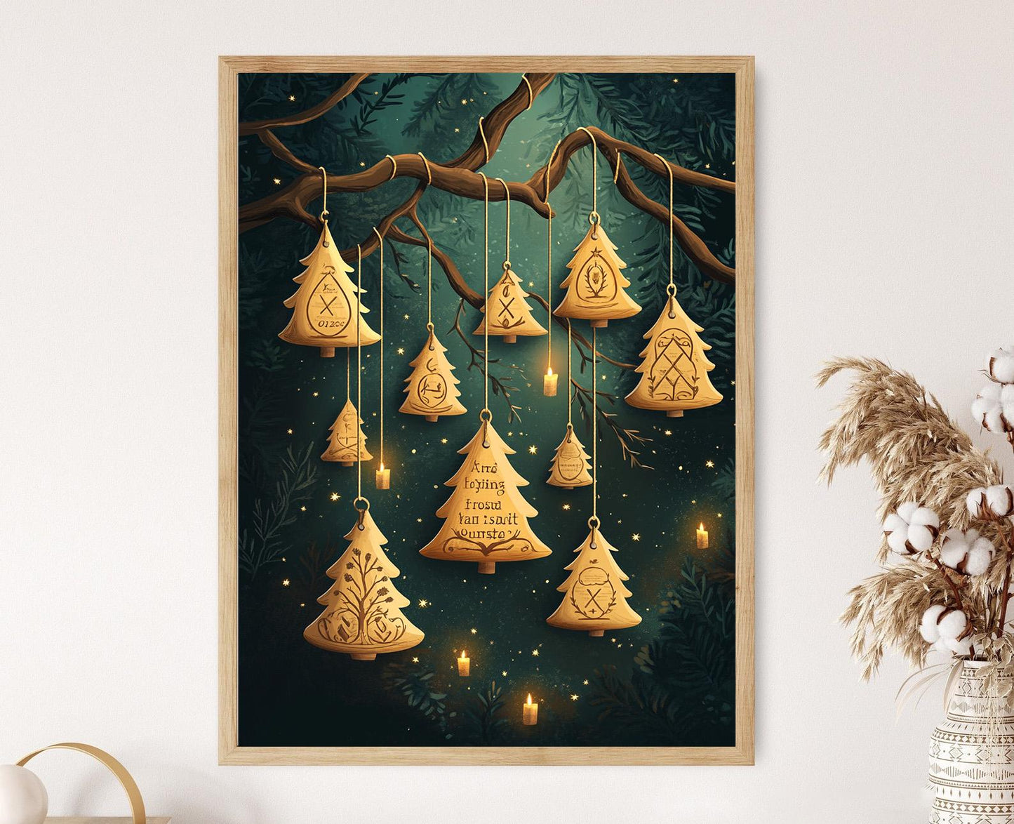 Affiche Ornement en Bois – Illustration de Foi en Art Print