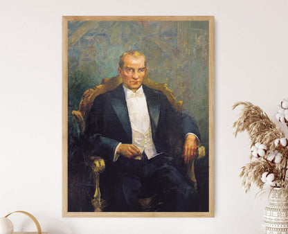 Affiche Vintage Atatürk – Imprimé de l’Artiste Ibrahim Çalli