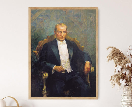 Affiche Vintage Atatürk – Imprimé de l’Artiste Ibrahim Çalli