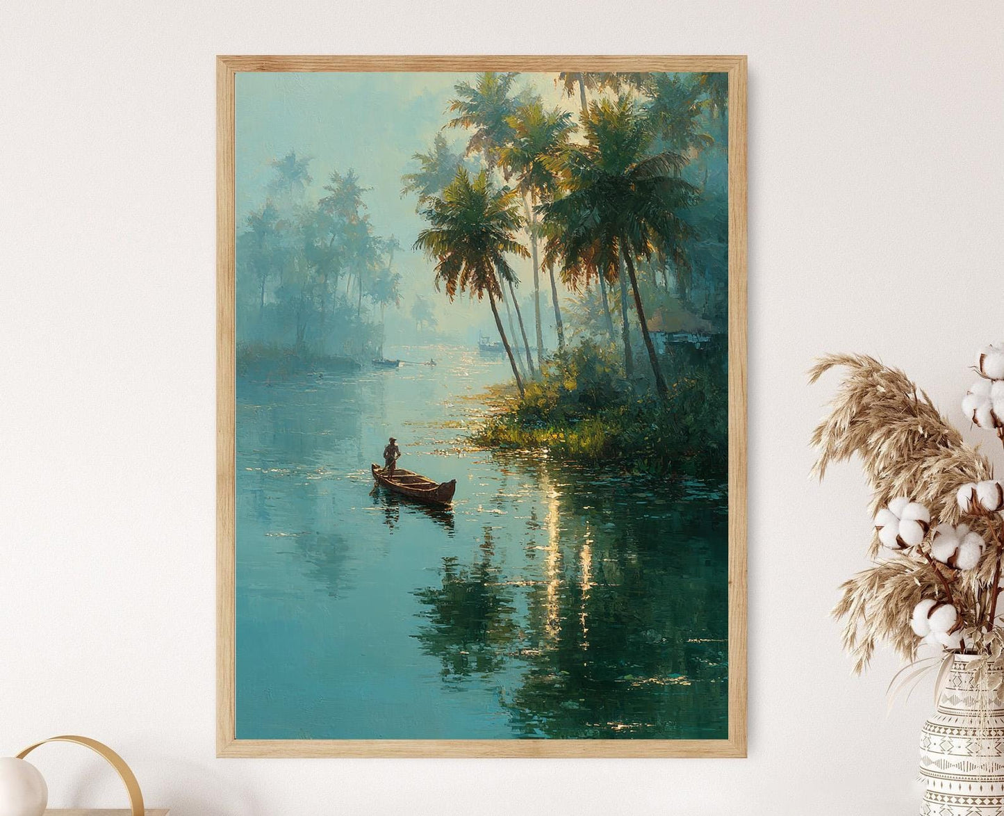 Affiche Pêcheur du Kerala – Poster Scène Côtière du Sud de l'Inde