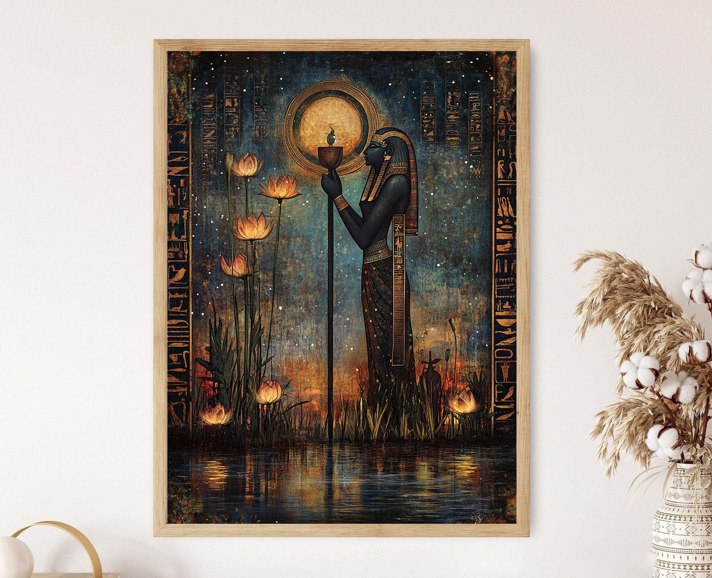 Affiche Osiris – Impression artistique de la scène crépusculaire du Nil