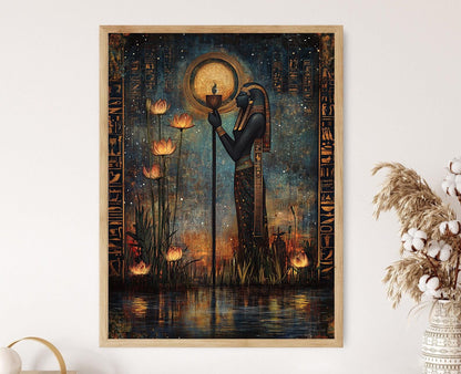 Affiche Osiris – Impression artistique de la scène crépusculaire du Nil