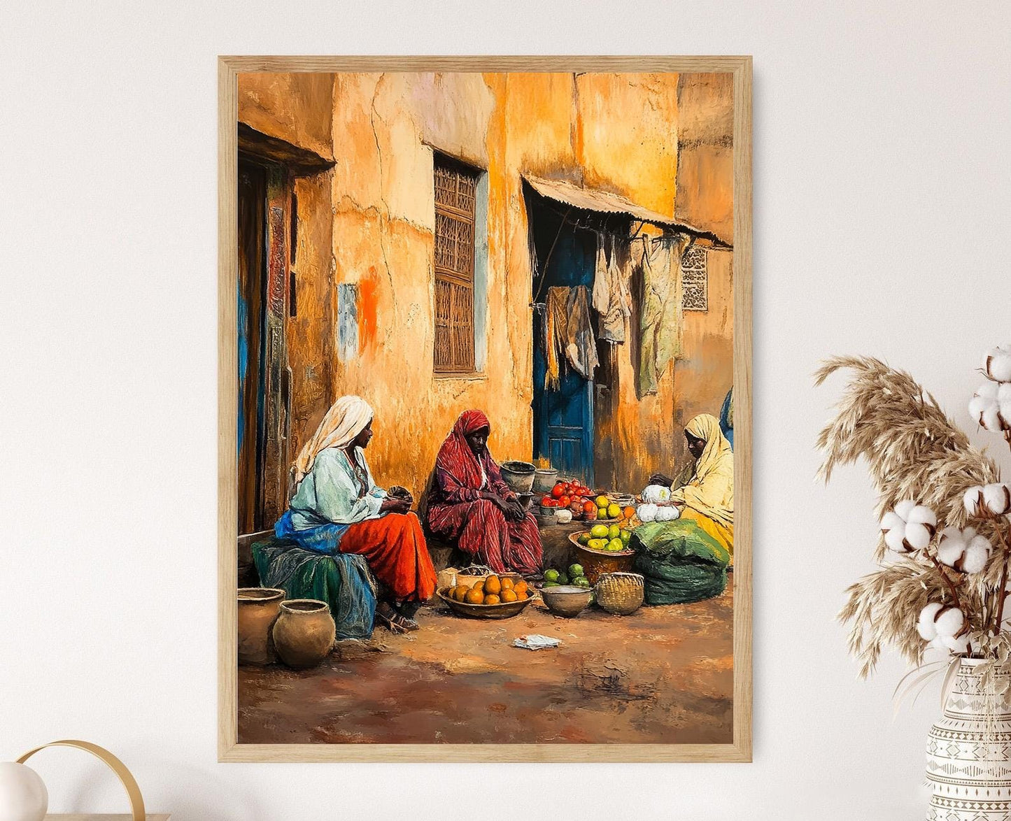 Affiche Marché Sudanien – Poster Art du Marché Africain