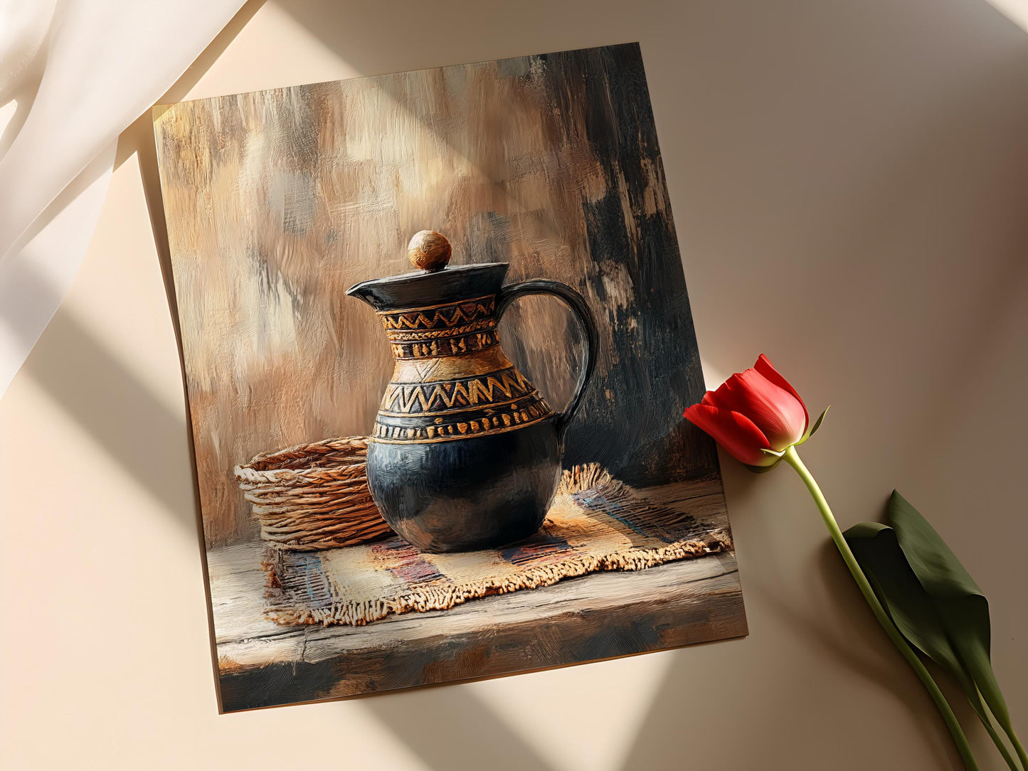 Affiche Jebena Éthiopienne – Poster Art de la Cafetière Traditionnelle