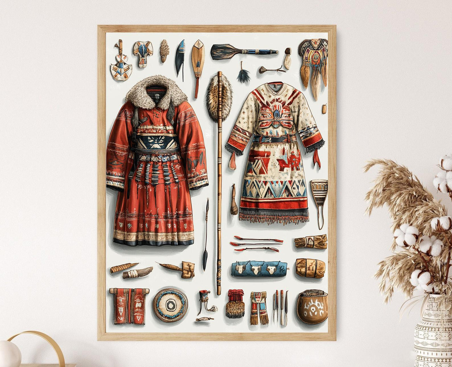 Affiche Culture Yakoute – Illustration Folk Sibérienne, Héritage Sakha