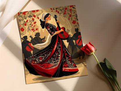 Affiche Danse Dabke Palestinienne – Art de la Robe Thobe, Scène Culturelle