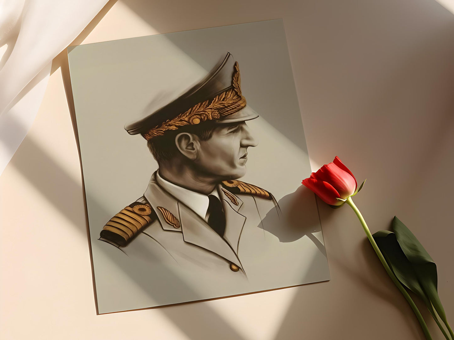 Affiche Reza Shah Pahlavi – Poster Art Vintage de la Royauté Iranienne