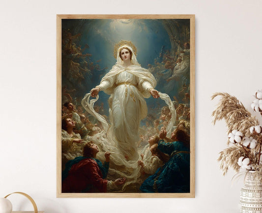 Affiche Notre-Dame Marie Défaites des Nœuds – Poster Dévotion Catholique