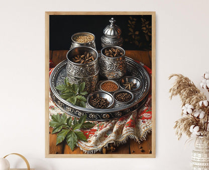 Affiche Paandan : Illustration Traditionnelle de Feuille de Bétel & Épices